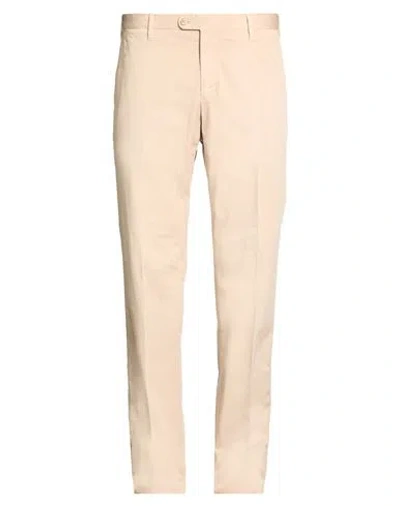 Fedeli Man Pants Beige Size 36 Cotton, Elastane