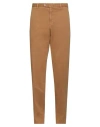 Fedeli Man Pants Camel Size 37 Cotton, Cashmere, Elastane In Beige