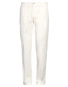 Fedeli Man Pants Cream Size 34 Lyocell, Cotton, Elastane In White