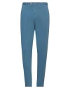 Fedeli Man Pants Light Blue Size 37 Cotton, Cashmere, Elastane
