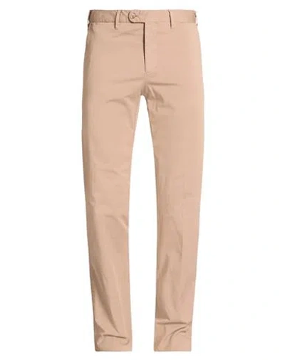 Fedeli Man Pants Light Brown Size 42 Cotton, Elastane In Neutral