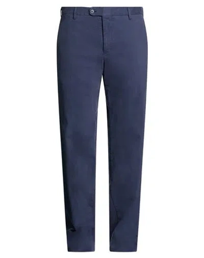 Fedeli Man Pants Midnight Blue Size 42 Cotton, Cashmere, Elastane