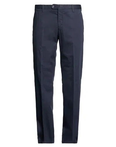 Fedeli Man Pants Midnight Blue Size 42 Cotton, Elastane