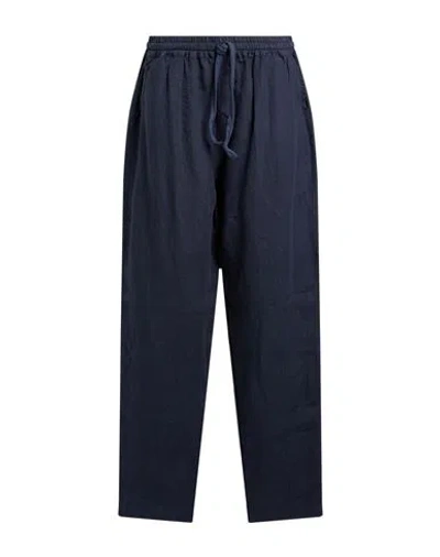Fedeli Man Pants Midnight Blue Size Xl Linen