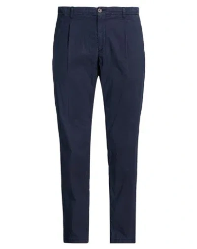 Fedeli Man Pants Navy Size 42 Lyocell, Cotton, Elastane In Blue