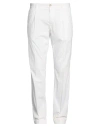 Fedeli Man Pants Off White Size 38 Lyocell, Cotton, Elastane