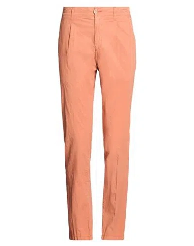 Fedeli Man Pants Orange Size 30 Lyocell, Cotton, Elastane