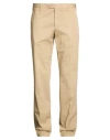 Fedeli Man Pants Sand Size 38 Cotton, Elastane In Beige