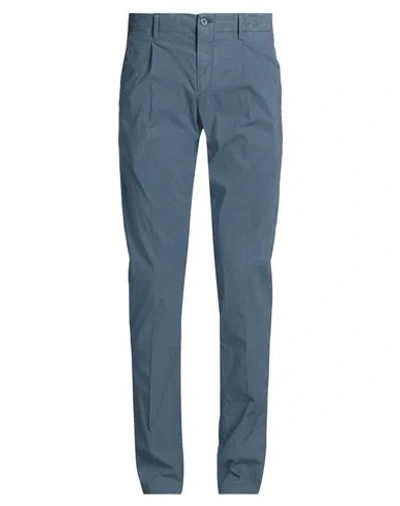 Fedeli Man Pants Slate Blue Size 42 Lyocell, Cotton, Elastane In Brown