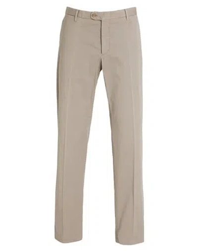 Fedeli Man Pants Taupe Size 40 Cotton, Elastane In Gray