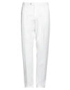 Fedeli Man Pants White Size 36 Cotton, Cashmere, Elastane