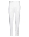 Fedeli Man Pants White Size 37 Cotton, Cashmere, Elastane