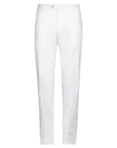Fedeli Man Pants White Size 37 Cotton, Cashmere, Elastane