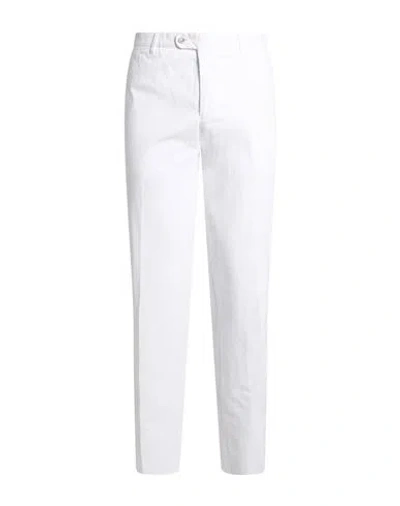 Fedeli Man Pants White Size 38 Cotton, Cashmere, Elastane