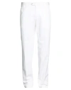 Fedeli Man Pants White Size 38 Cotton, Elastane