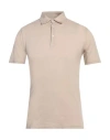 Fedeli Man Polo Shirt Beige Size 36 Cotton