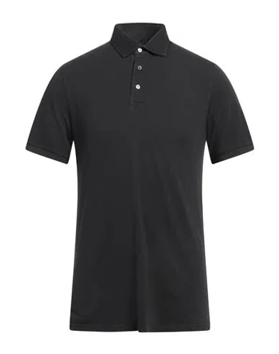 Fedeli Man Polo Shirt Black Size 38 Cotton In Black
