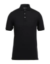 Fedeli Man Polo Shirt Black Size 38 Cotton In Black