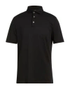 Fedeli Man Polo Shirt Black Size 40 Organic Cotton