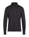Fedeli Man Polo Shirt Black Size 40 Organic Cotton
