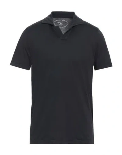 Fedeli Man Polo Shirt Black Size 46 Cotton