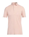 Fedeli Man Polo Shirt Blush Size 38 Organic Cotton In Pink