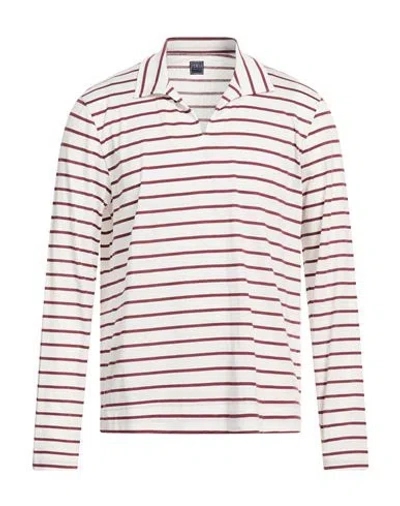 Fedeli Man Polo Shirt Burgundy Size 46 Cotton In Neutral