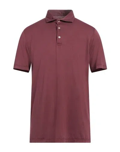 Fedeli Man Polo Shirt Burgundy Size 48 Cotton In Red