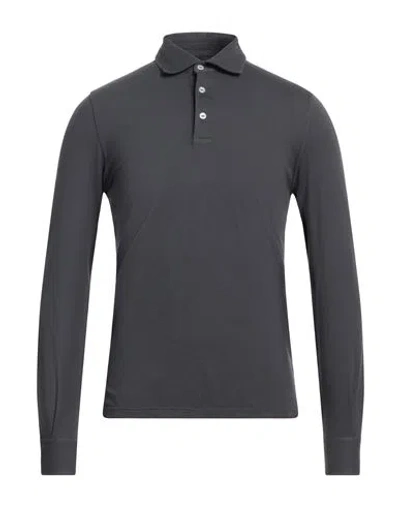 Fedeli Man Polo Shirt Charcoal Size 48 Cotton In Grey