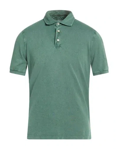 Fedeli Man Polo Shirt Dark Green Size 40 Cotton