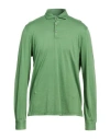 Fedeli Man Polo Shirt Green Size 46 Organic Cotton