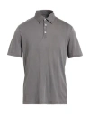 Fedeli Man Polo Shirt Grey Size 40 Cotton In Gray