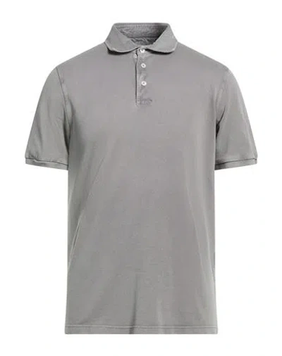 Fedeli Man Polo Shirt Grey Size 40 Cotton In Gray