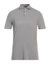 Fedeli Man Polo Shirt Lead Size 38 Cotton In Grey