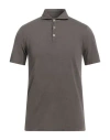 Fedeli Man Polo Shirt Lead Size 34 Cotton In Grey