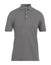 Fedeli Man Polo Shirt Lead Size 38 Cotton In Grey