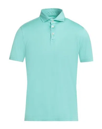 Fedeli Man Polo Shirt Light Green Size 40 Cotton