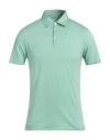 Fedeli Man Polo Shirt Light Green Size 40 Cotton