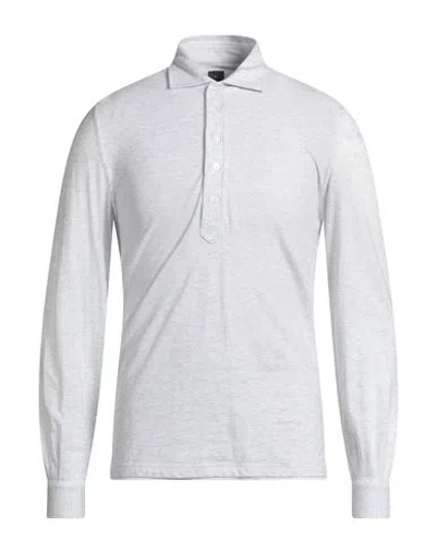Fedeli Man Polo Shirt Light Grey Size 40 Cotton In White