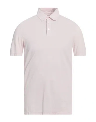 Fedeli Man Polo Shirt Light Pink Size 38 Cotton