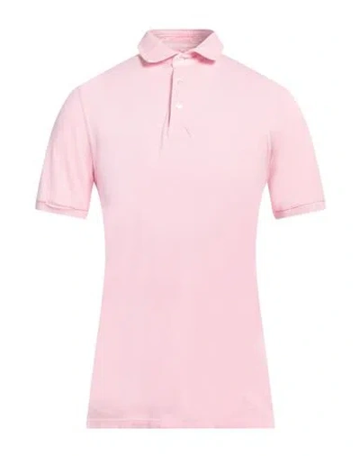 Fedeli Man Polo Shirt Light Pink Size 38 Cotton In Pink