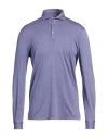 Fedeli Man Polo Shirt Light Purple Size 40 Cotton, Organic Cotton