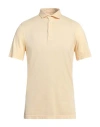 Fedeli Man Polo Shirt Light Yellow Size 38 Organic Cotton