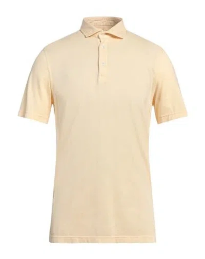 Fedeli Man Polo Shirt Light Yellow Size 38 Organic Cotton