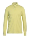 Fedeli Man Polo Shirt Pastel Yellow Size 40 Cotton, Organic Cotton