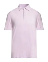 Fedeli Man Polo Shirt Lilac Size 40 Cotton In Purple