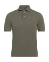 Fedeli Man Polo Shirt Military Green Size 36 Cotton In Green