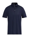 Fedeli Man Polo Shirt Navy Size 40 Cotton In Blue