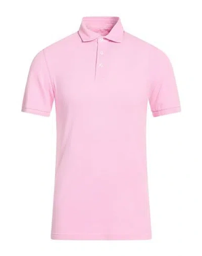 Fedeli Man Polo Shirt Pink Size 38 Cotton