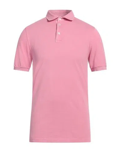 Fedeli Man Polo Shirt Pink Size 40 Cotton
